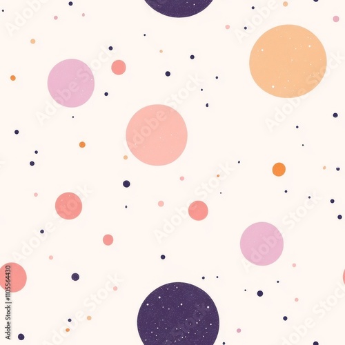 Pastel Circles Seamless Pattern Design