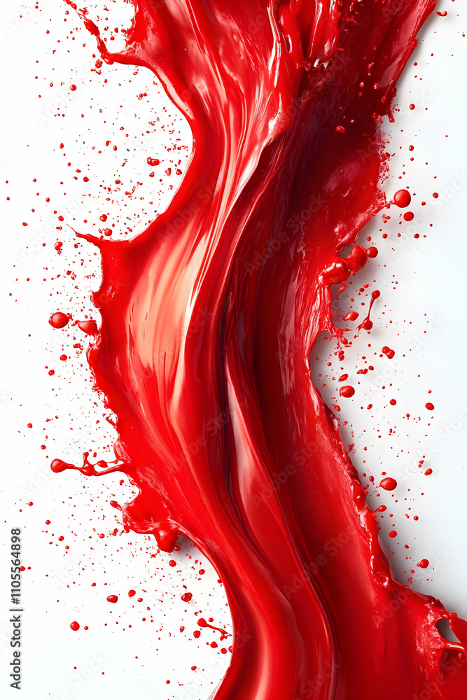 Red Liquid Splash 3D Illustration Red Liquid Splash 3D Illustration
