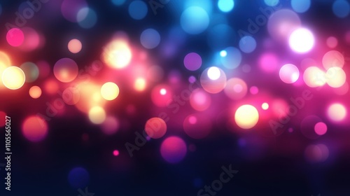 Abstract bokeh lights in vibrant colors.