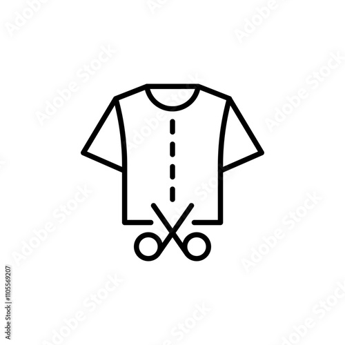 Upcycle clothes outline icons, minimalist vector illustration ,simple transparent graphic element .Isolated on white background