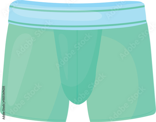 Boxer briefs underwear. Cartoon male clothing icon