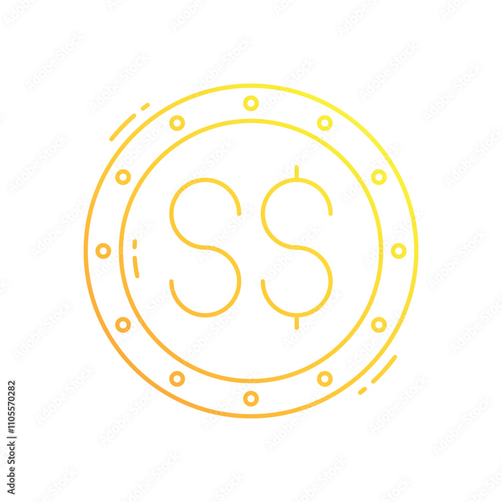 Singaporean dollar vector icon Singaporean dollar vector icon