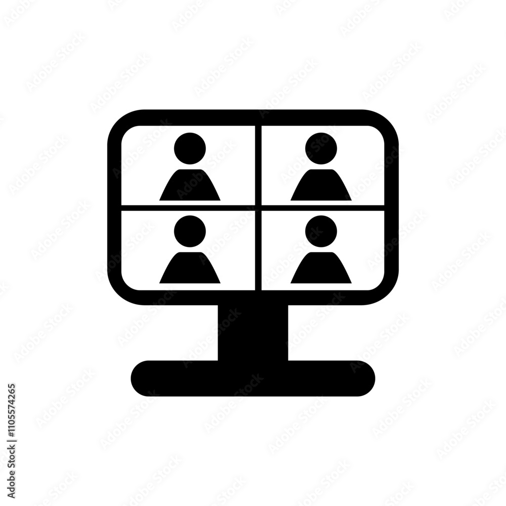 Zoom Learning, Online Learning icon. Training and Workshop icon vector. business icon isolated on white background