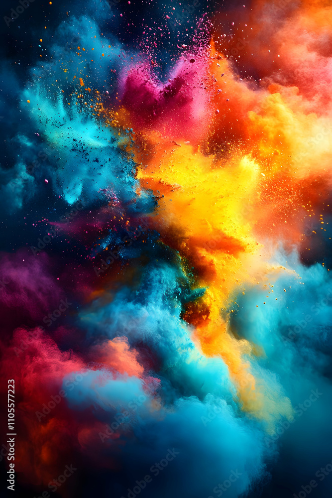Vibrant Color Explosion Abstract Background Image Vibrant Color Explosion Abstract Background Image