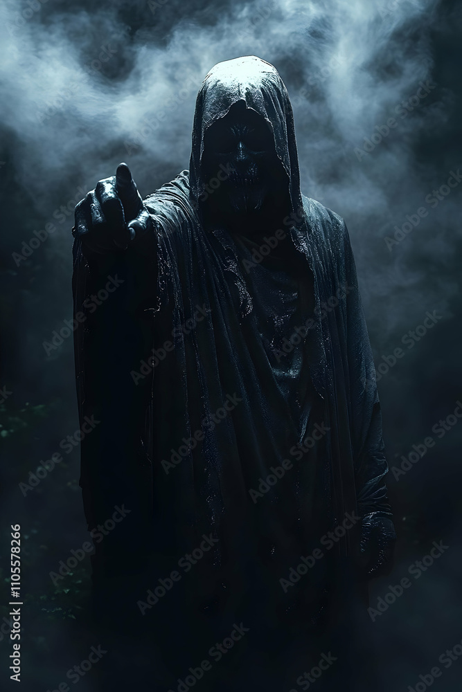 Dark Hooded Figure Illustration Dark Hooded Figure Illustration