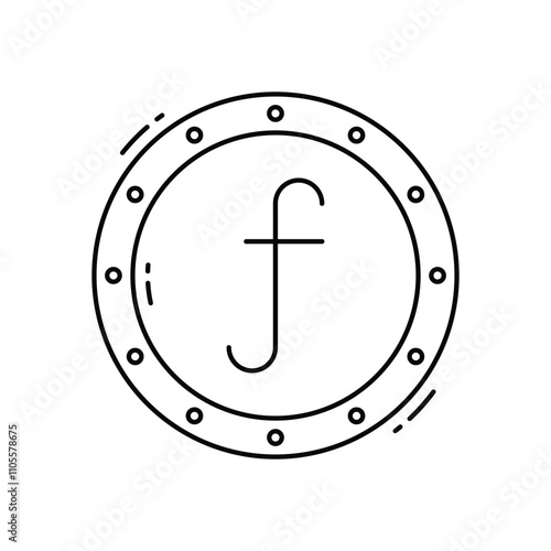 Dutch guilder vector icon