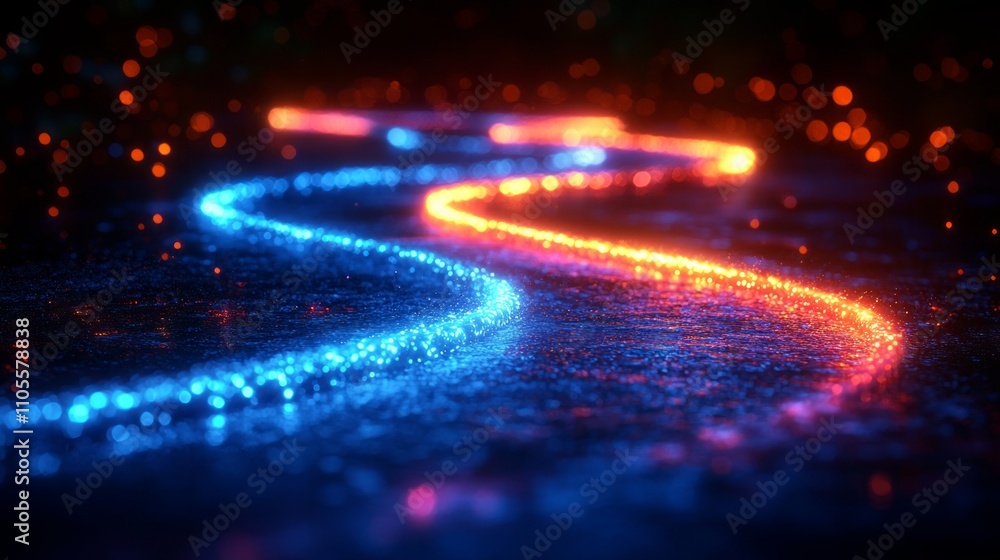 Abstract light lines of speed movement, blue colors. Abstract light lines of speed movement, blue colors.