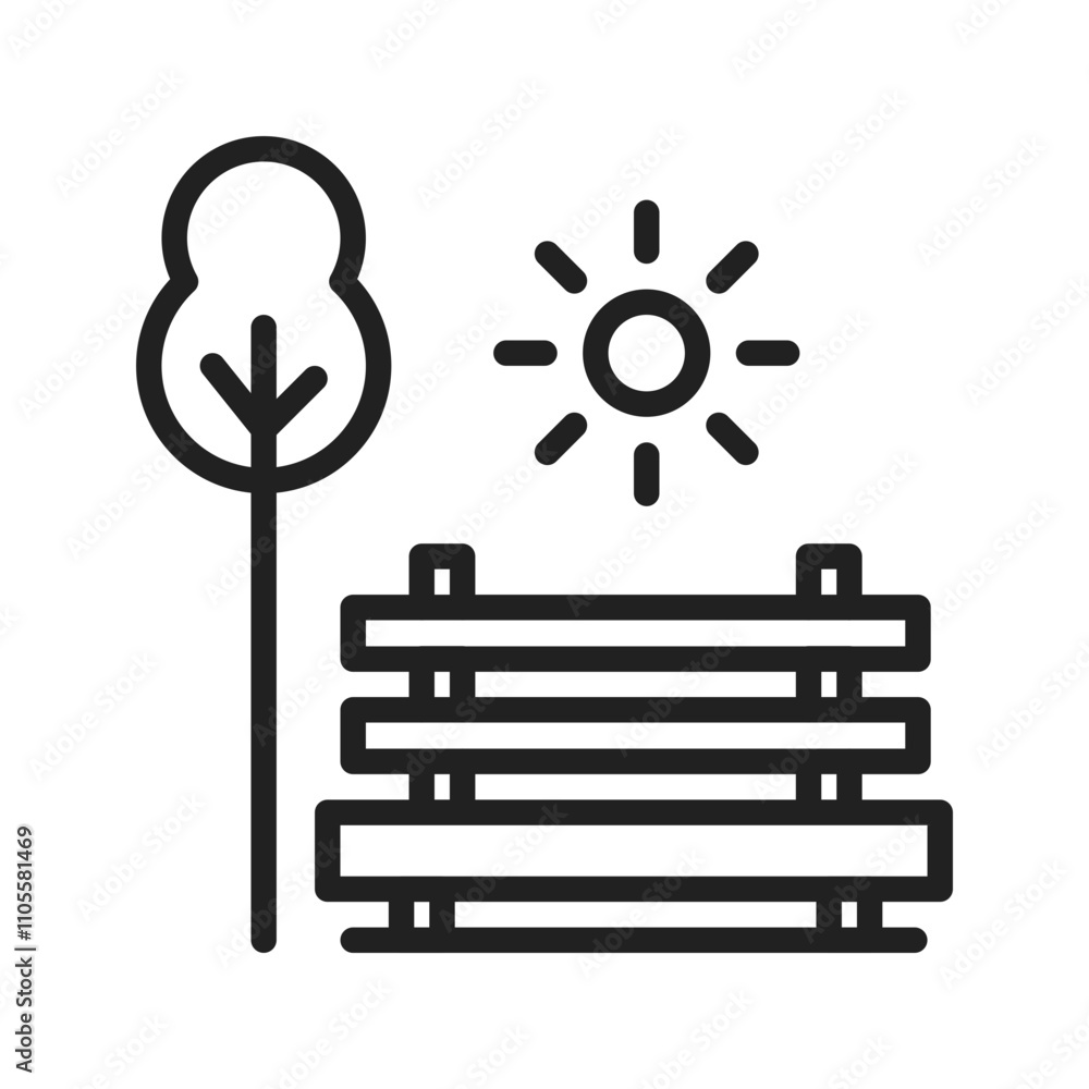 Outdoor Icon vector image. Suitable for use on web apps, mobile apps, and print media. Outdoor Icon vector image. Suitable for use on web apps, mobile apps, and print media.