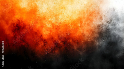 Fiery Abstract Texture: Gradient Hues of Orange & Black