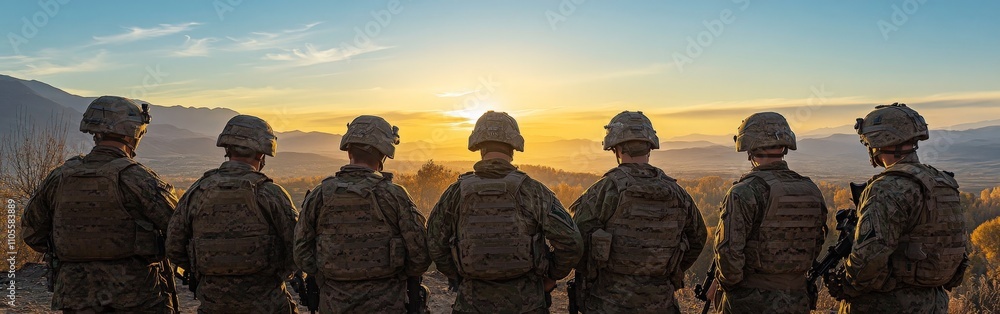 Long Line of Soldiers Marching Down a Field Long Line of Soldiers Marching Down a Field