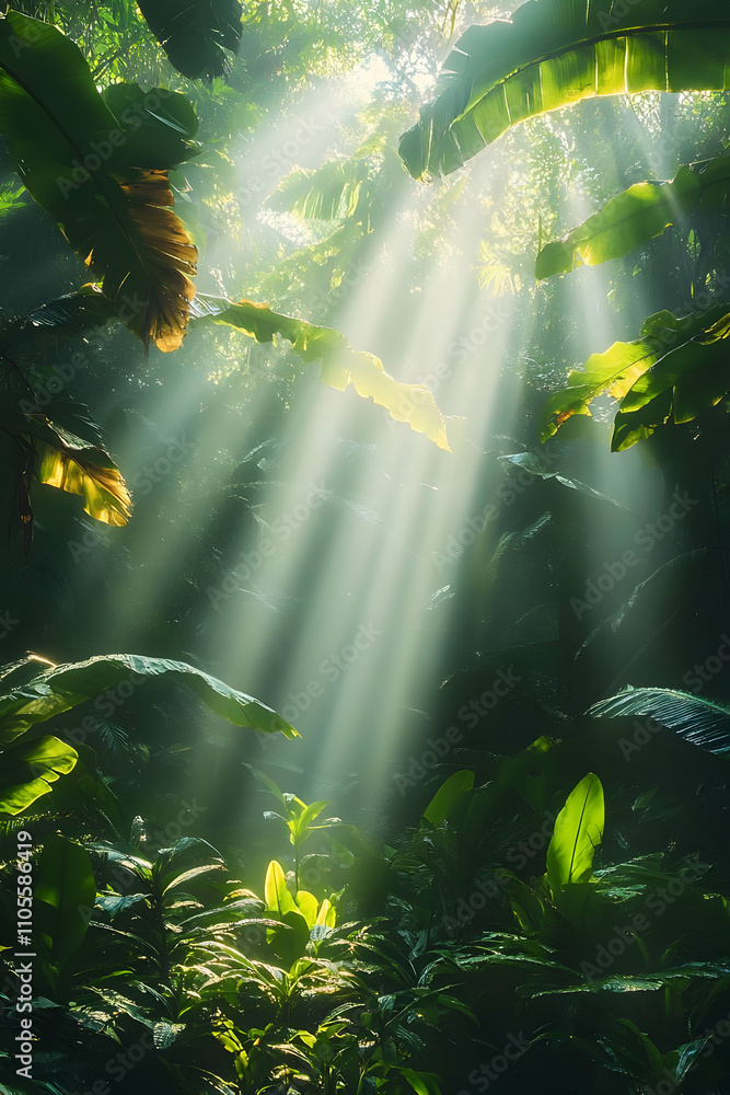 Luminous Rainforest Illustration Luminous Rainforest Illustration