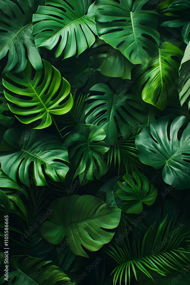 Lush Tropical Leaf Background Image Lush Tropical Leaf Background Image