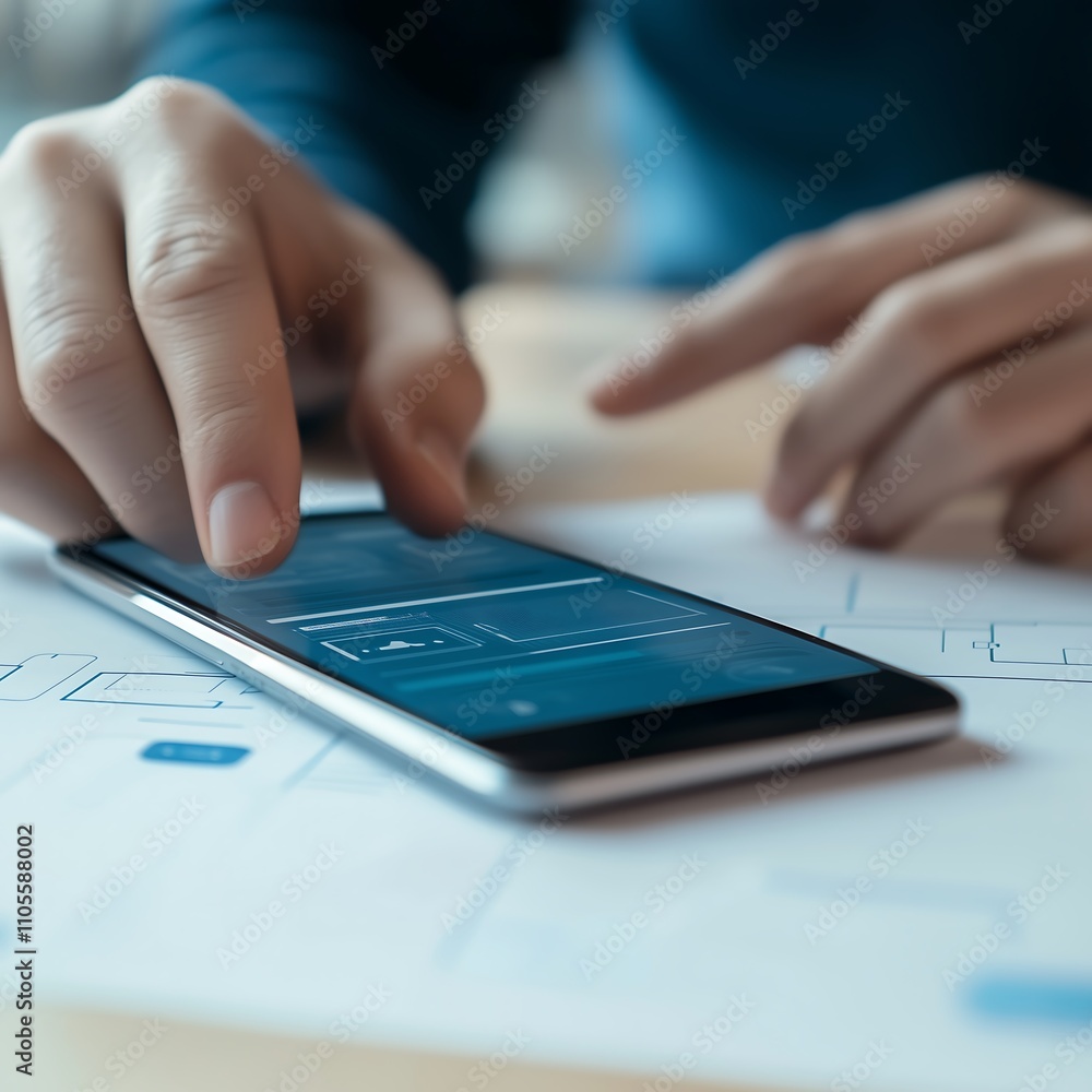 Mobile App Development and User Experience Testing Scene Mobile App Development and User Experience Testing Scene