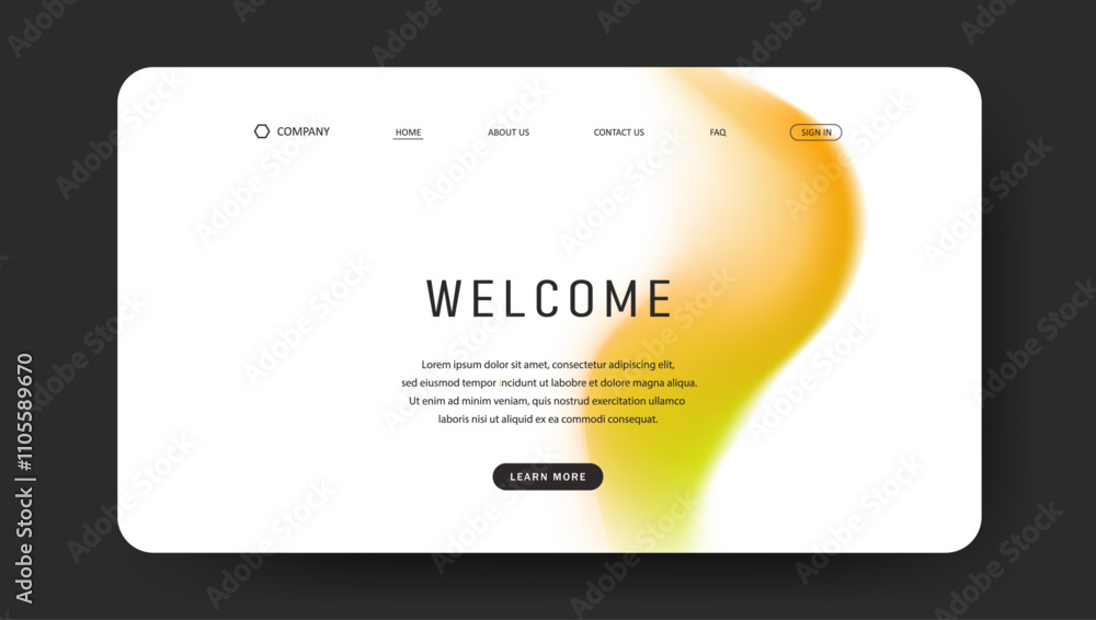 Abstract wave futuristic design of landing page. retro gradient mesh dark concept website design Abstract wave futuristic design of landing page. retro gradient mesh dark concept website design