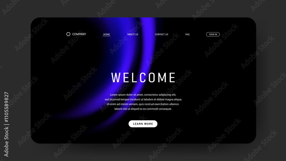 Abstract wave futuristic design of landing page. retro gradient mesh dark concept website design Abstract wave futuristic design of landing page. retro gradient mesh dark concept website design