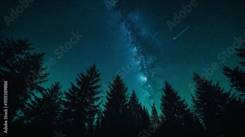 Milky Way over Forest