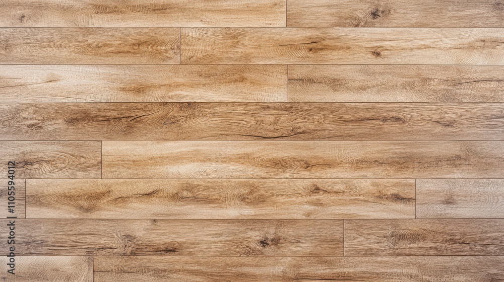 Naklejka premium Smooth Wooden Parquet, Top View