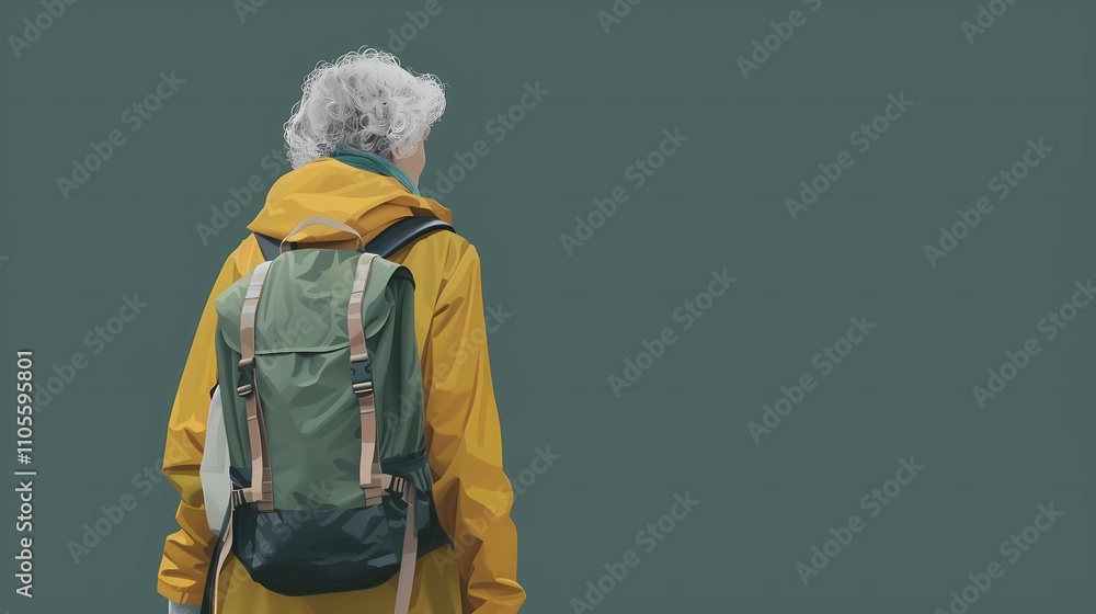 Elderly hikers with backpacks and sun hats taking a leisurely walk through a vineyard, surrounded by ripe grapevines and warm light Elderly hikers with backpacks and sun hats taking a leisurely walk through a vineyard, surrounded by ripe grapevines and warm light