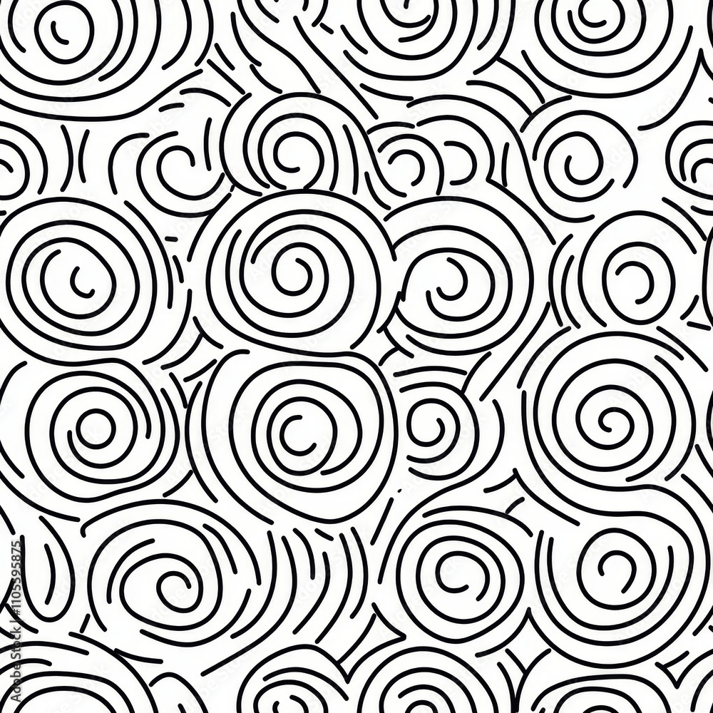 Obraz premium Elegant Black and White Abstract Pattern