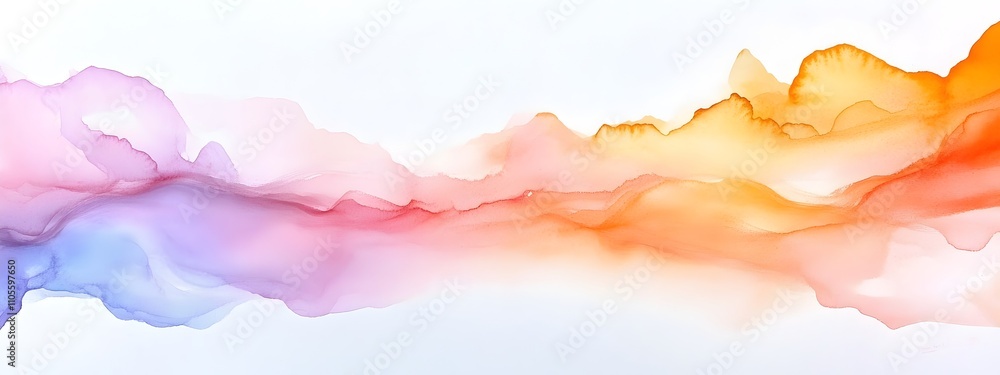 Soft Watercolor Washes with Pastel Splashes and Smooth Gradients Soft Watercolor Washes with Pastel Splashes and Smooth Gradients