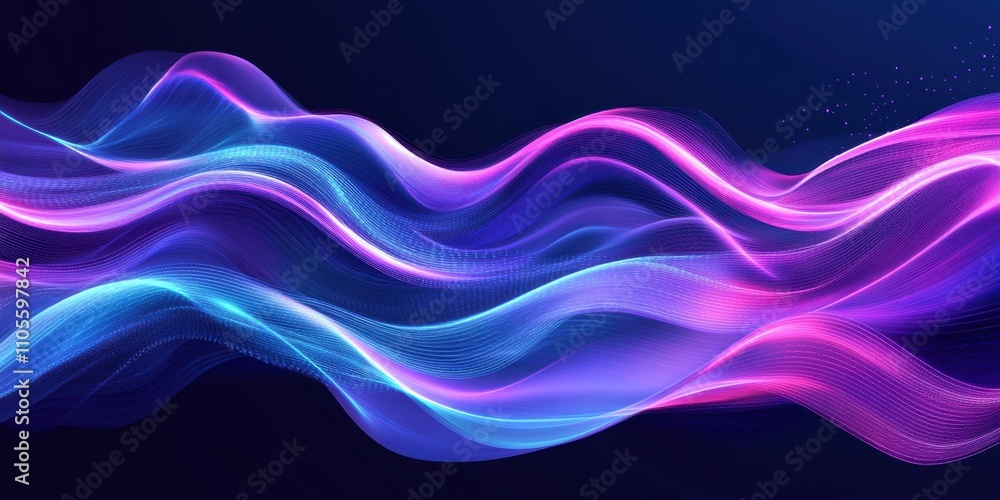 Naklejka premium Abstract vector illustration of binary code flowing i