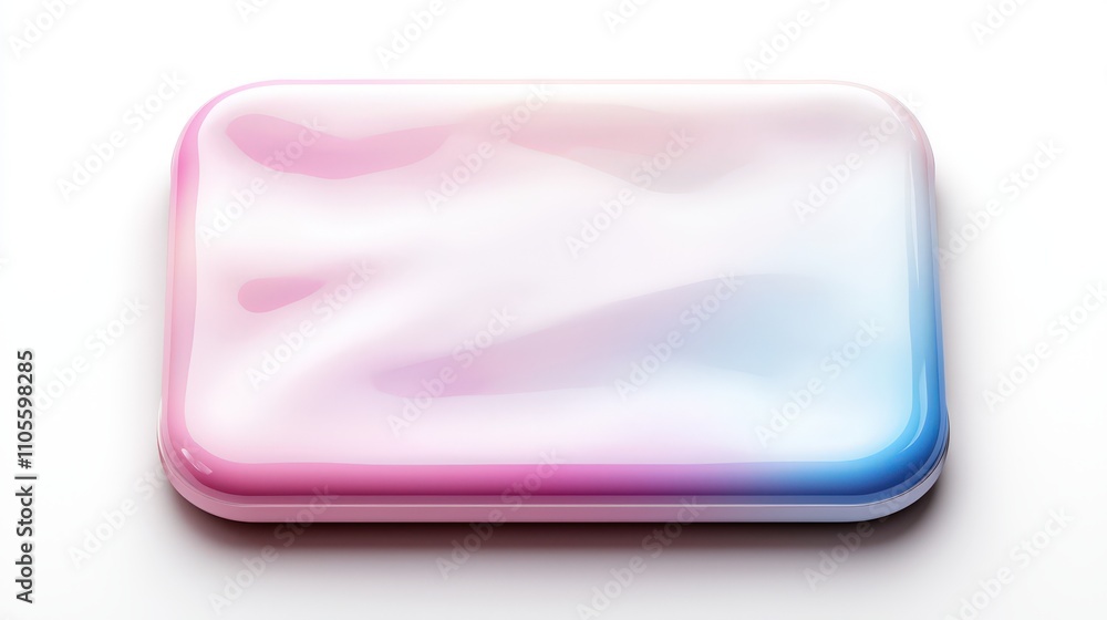 3D Pastel Gradient Rectangular Shape