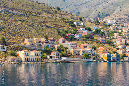 Obraz na płótnie Symi island. Scenic landscape of Greek island. Dodecan w salonie