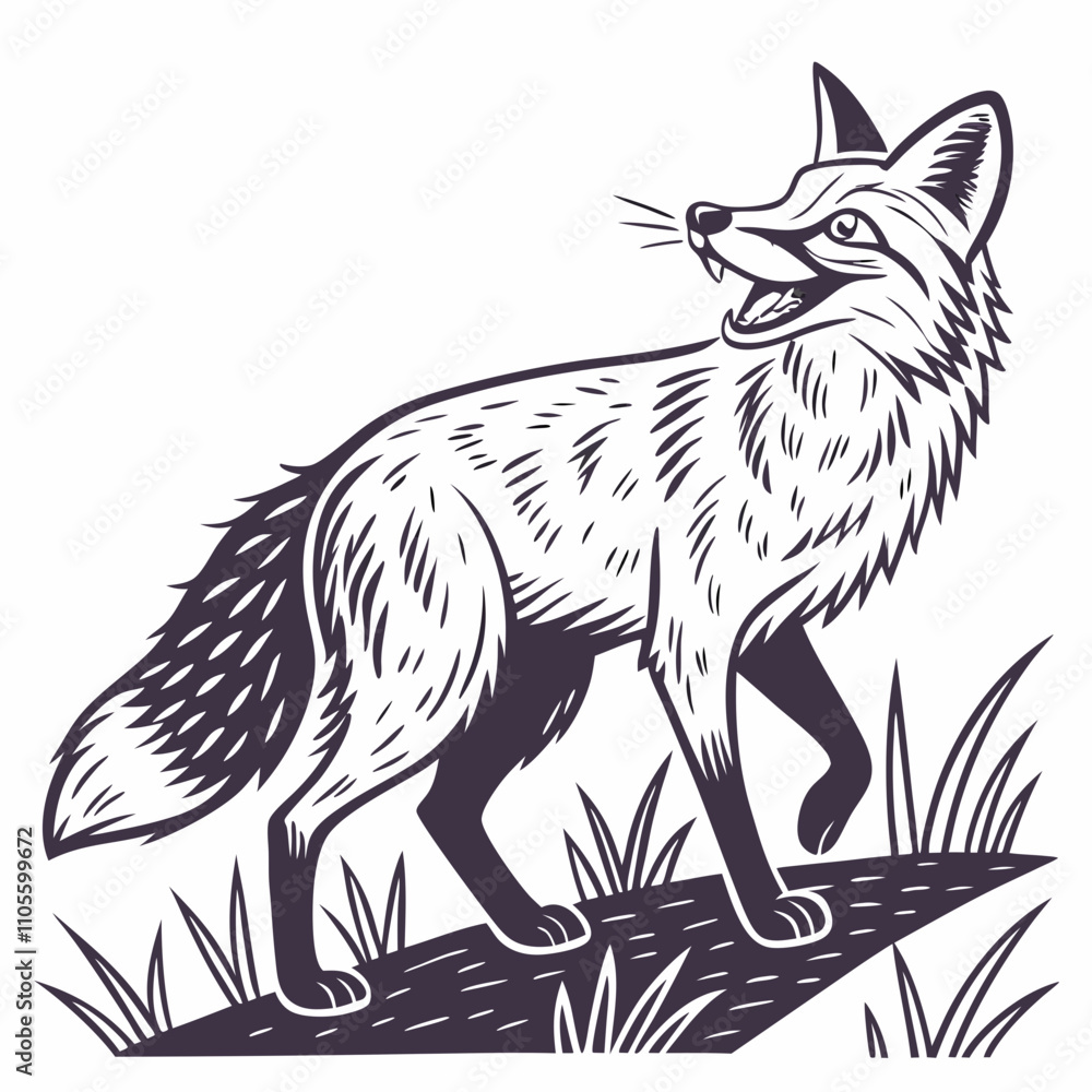 Obraz premium fox in the snow