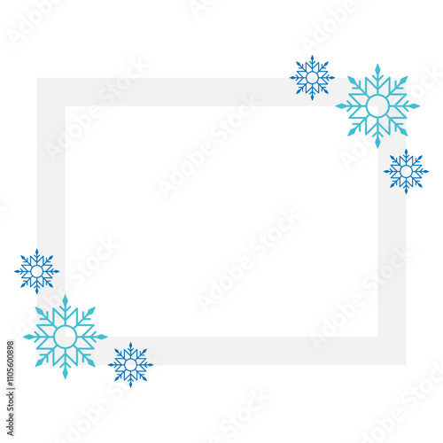 Polaroid with Snowflakes