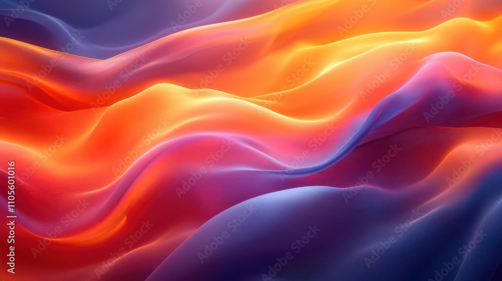 Abstract flowing silk with glowing vibrant highlights, dynamic gradients, and smooth finishes Abstract flowing silk with glowing vibrant highlights, dynamic gradients, and smooth finishes