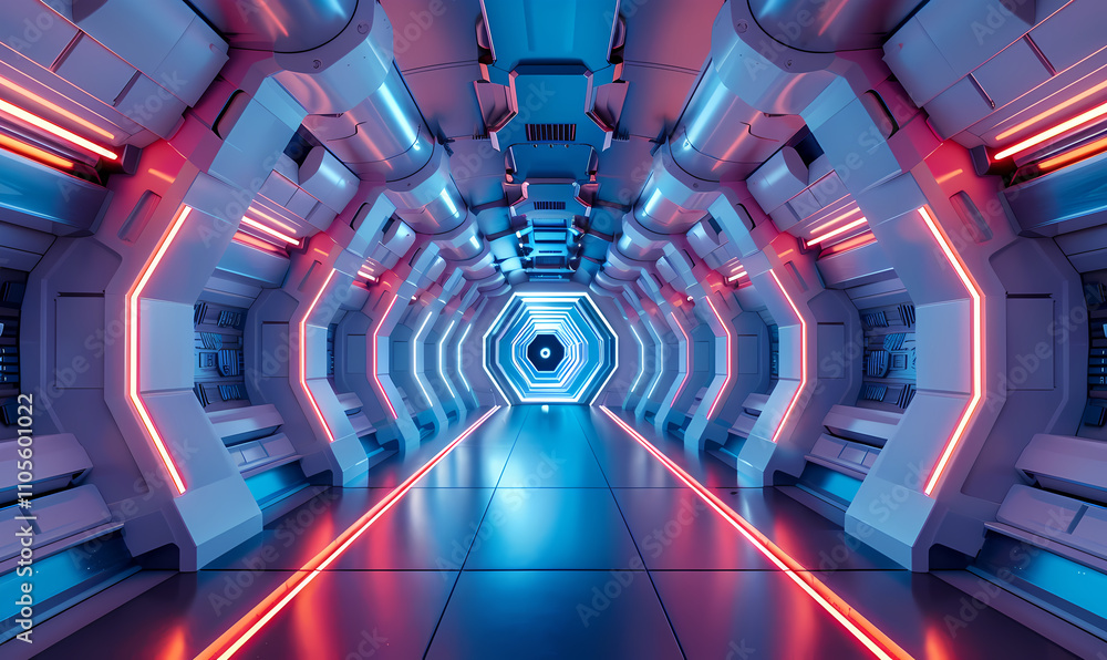 abstract futuristic tunnel abstract futuristic tunnel