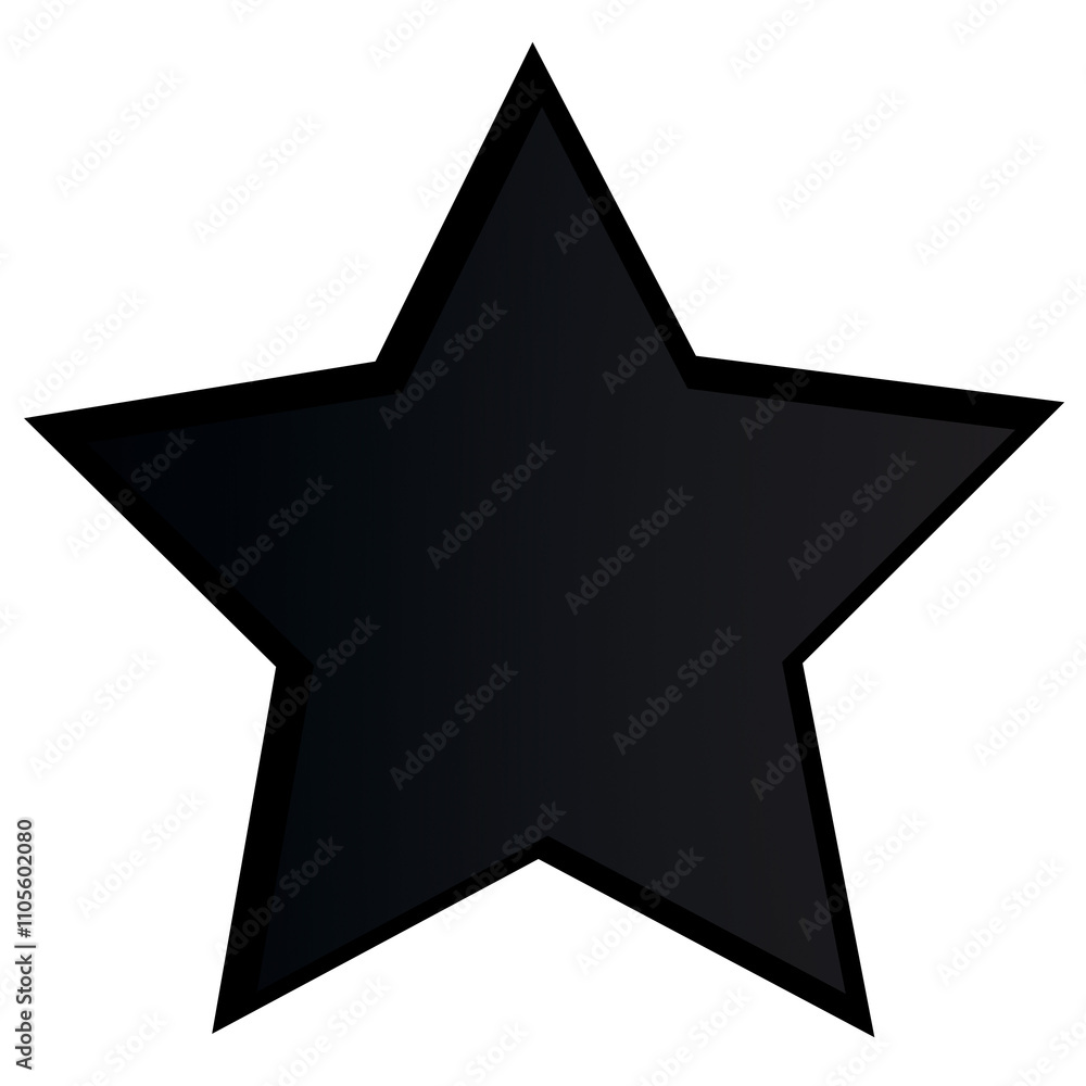 The black star on a transparent background The black star on a transparent background