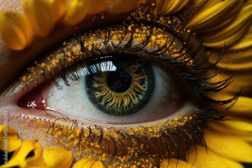 Gold  sunflower eyes
