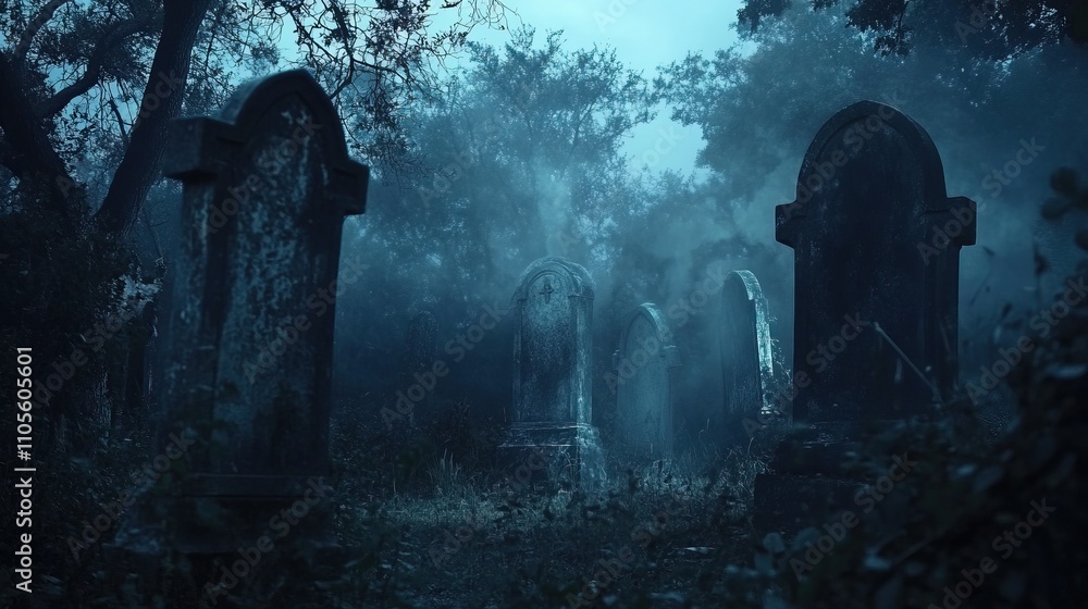 Scary creepy graveyard cemetery background for Halloween and other gothic dramatic projects Scary creepy graveyard cemetery background for Halloween and other gothic dramatic projects