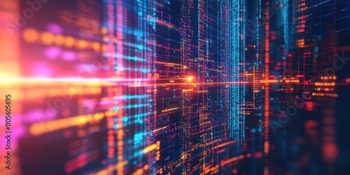 Wallpaper Mural Close-up of computer code with highlighted syntax ele Torontodigital.ca