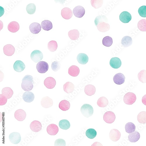 Pastel Watercolor Circle Pattern