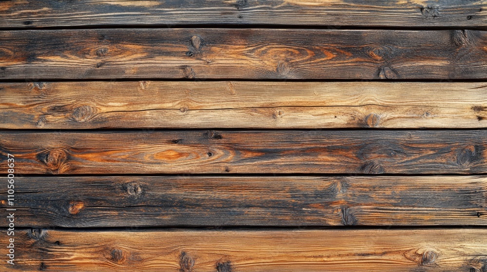 Close-up of rustic wooden planks with rich textures and varied colors showcasing natural aging. Close-up of rustic wooden planks with rich textures and varied colors showcasing natural aging.