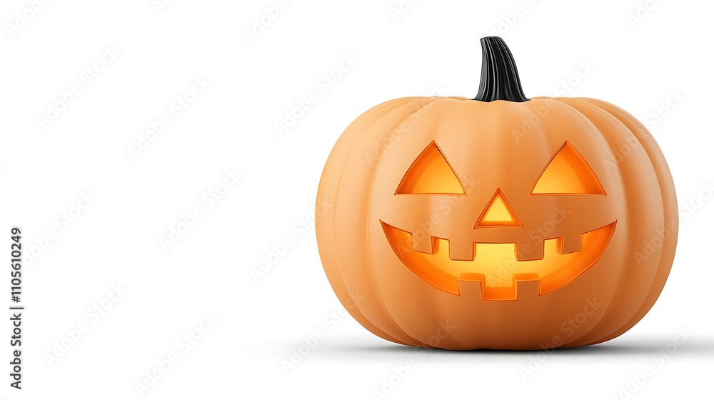 A clip art of a pumpkin with a glowing jack-o’-lantern face on a white background A clip art of a pumpkin with a glowing jack-o’-lantern face on a white background
