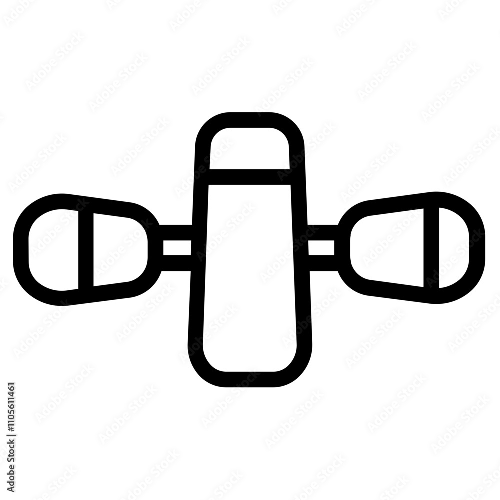 Satellite Space Universe Line Icon Satellite Space Universe Line Icon