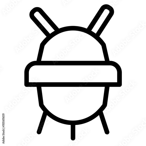 Airship Astronomy Spacecraft Line Icon