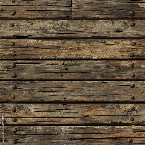 Rustic Wooden Surface with Weathered Texture and Unique Patterns