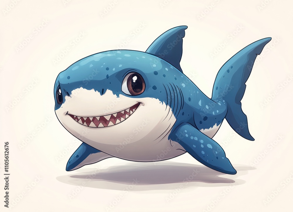 Here's a and keyword list for your image.. Cute cartoon shark smiling. Here's a and keyword list for your image.. Cute cartoon shark smiling.