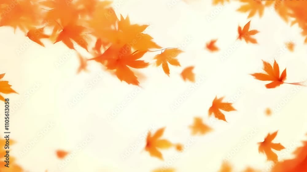 Orange autumn motion design with white background Orange autumn motion design with white background