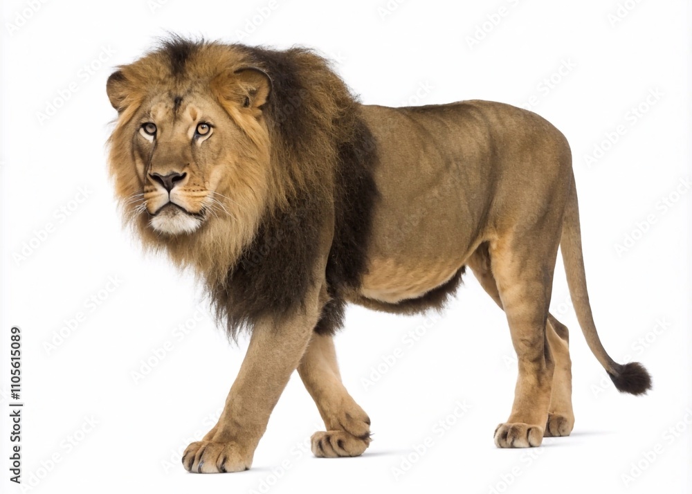 Obraz premium lion king isolated on white background