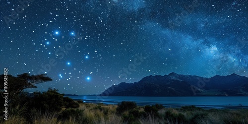 Celebrating Matariki, the Maori New Year, with a stunning view of the starry sky over New Zealands night landscape