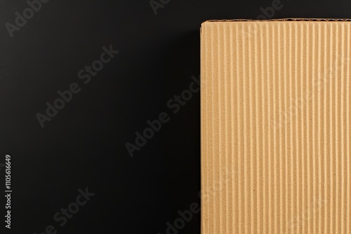 A corrugated box with ridged texture available in square design photo