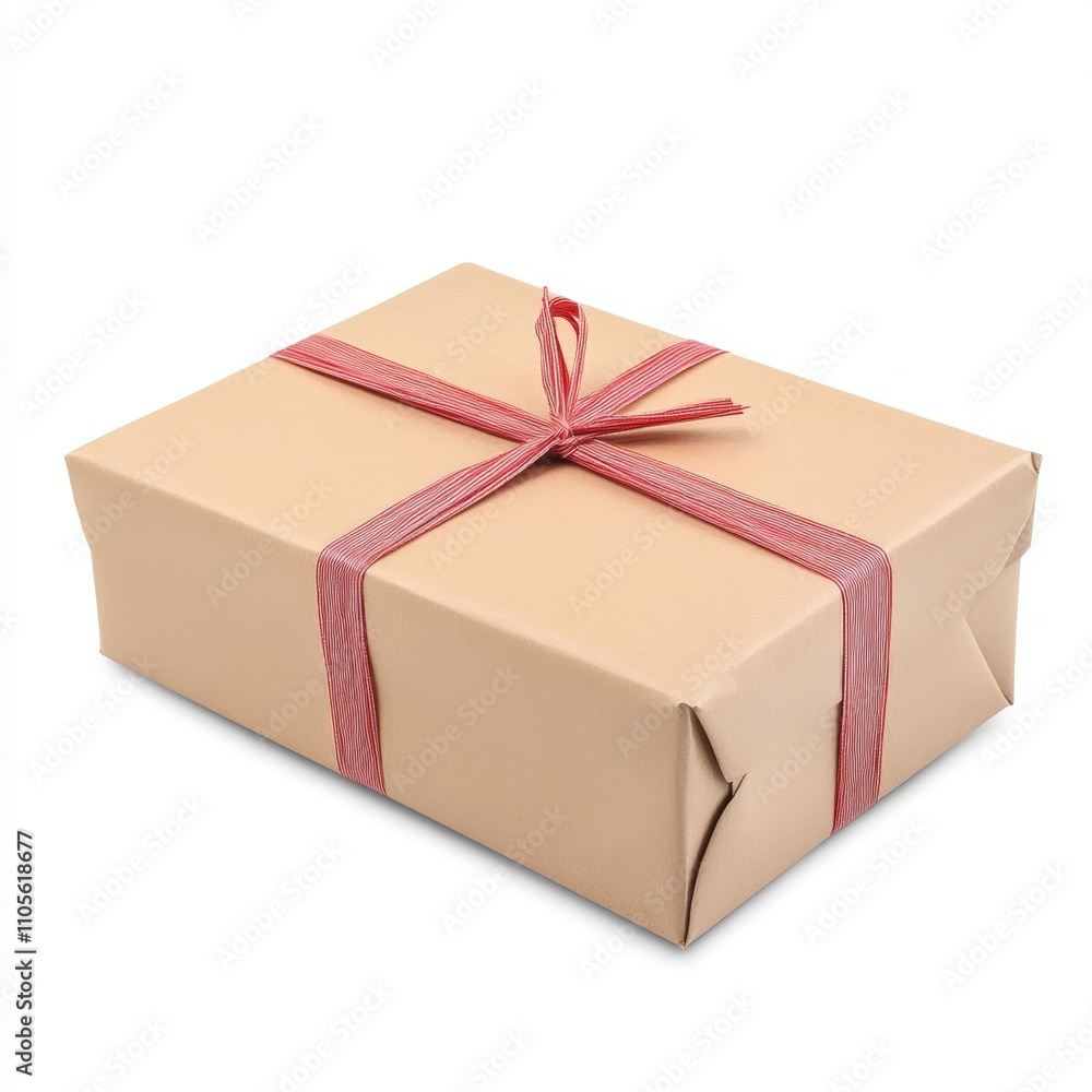 Beautiful parcel on white background - HD photo Beautiful parcel on white background - HD photo