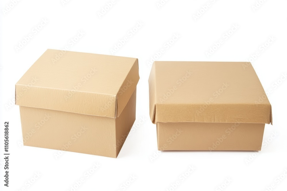 Wrap boxes on a white background with raw style Wrap boxes on a white background with raw style