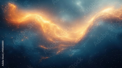 Abstract swirling galaxies with glowing cyan cores, particle trails, and smooth gradients photo