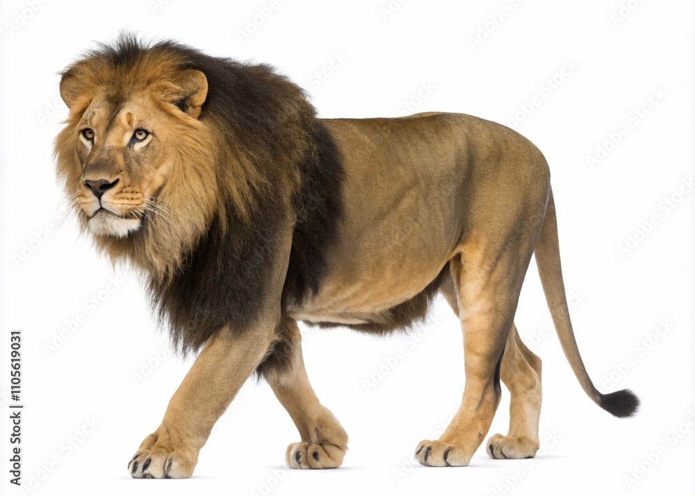 Obraz premium lion king isolated on white background